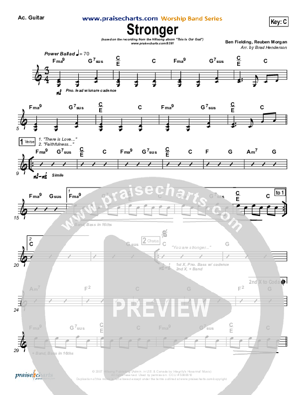 Stronger Acoustic Guitar (Hillsong Worship)