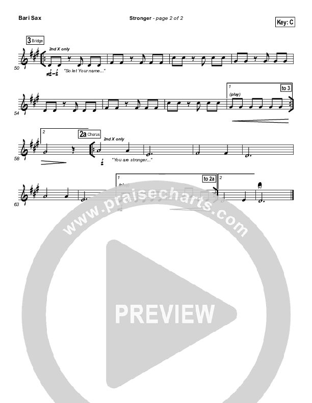 Stronger Bari Sax (Hillsong Worship)