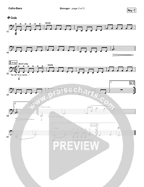 Stronger Cello/Bass (Hillsong Worship)