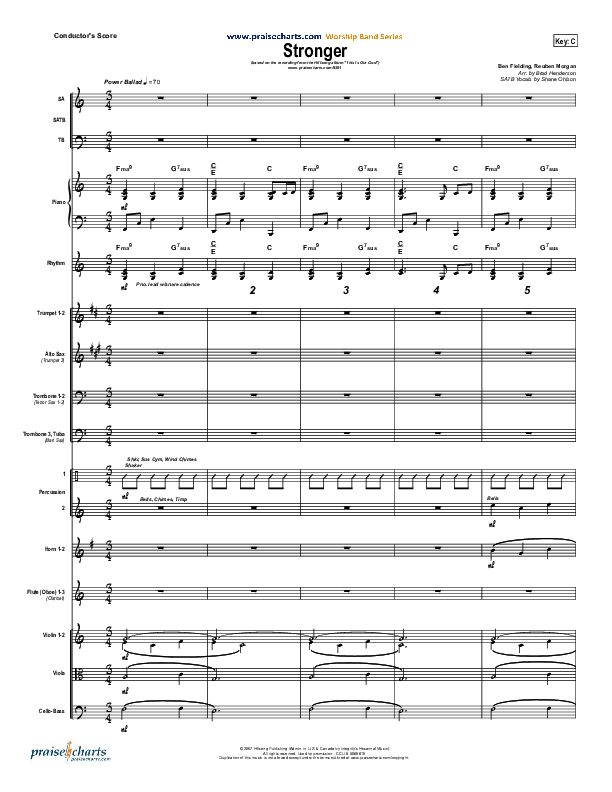 Stronger Conductor's Score (Hillsong Worship)