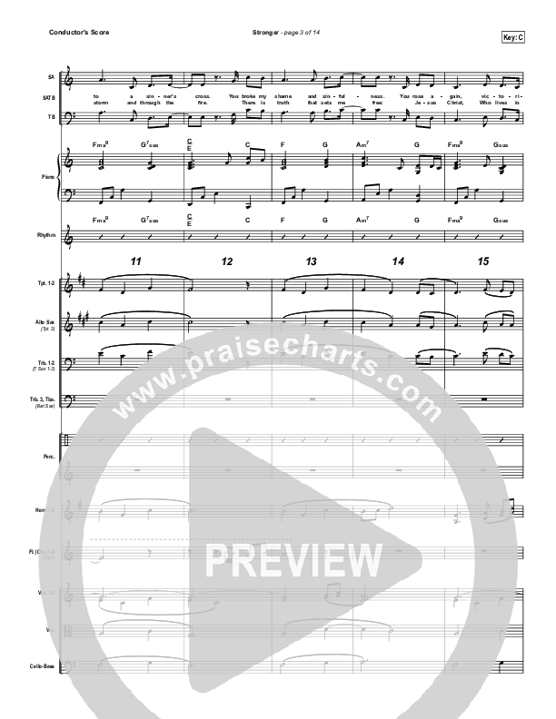 Stronger Conductor's Score (Hillsong Worship)