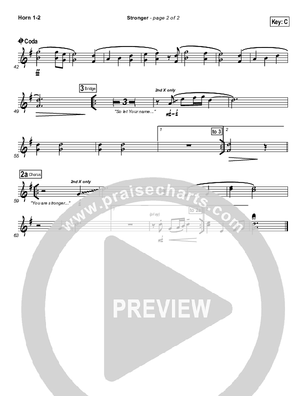 Stronger French Horn 1/2 (Hillsong Worship)