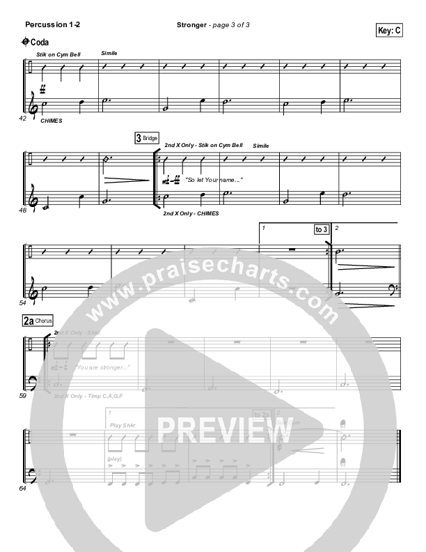 Stronger Percussion (Hillsong Worship)