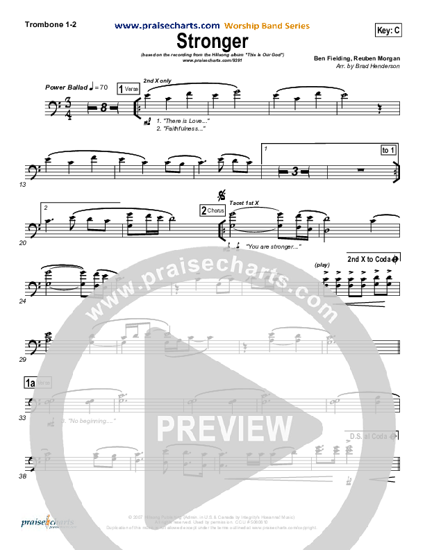 Stronger Trombone 1/2 (Hillsong Worship)