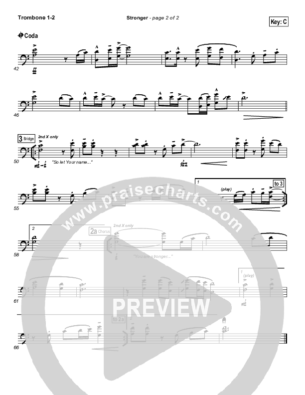 Stronger Trombone 1/2 (Hillsong Worship)