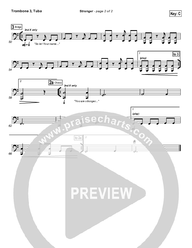 Stronger Trombone 3/Tuba (Hillsong Worship)