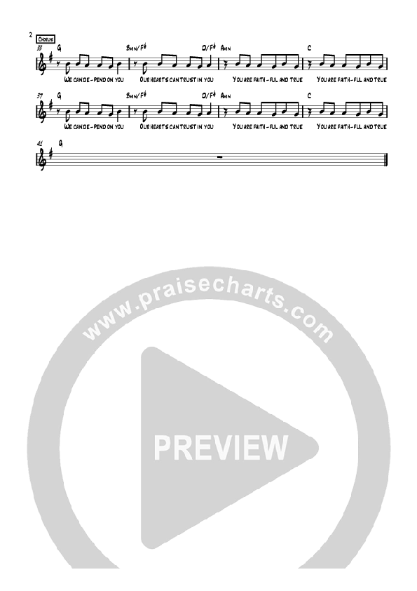 Depend On You Lead Sheet (AGMF Worship)
