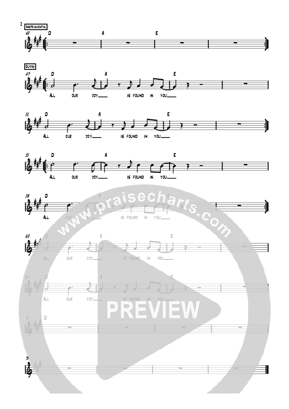 Joy Lead Sheet (AGMF Worship)
