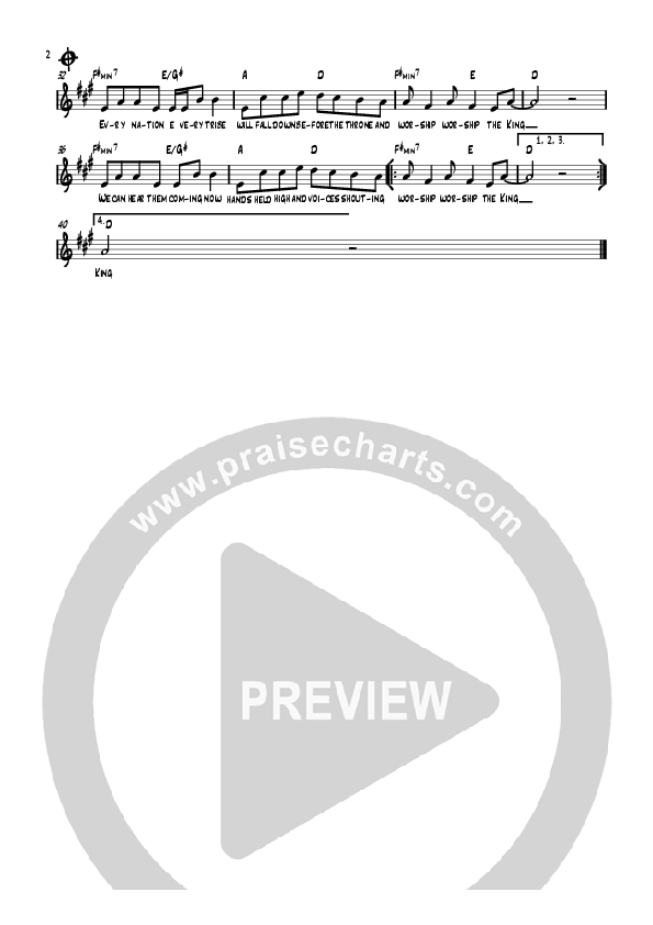 Our God Is The Hope Of The Nations Lead Sheet (AGMF Worship)