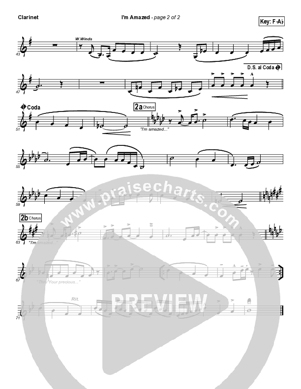 I'm Amazed Clarinet (Songs of Brooklyn Tabernacle Choir (PraiseCharts Edition))