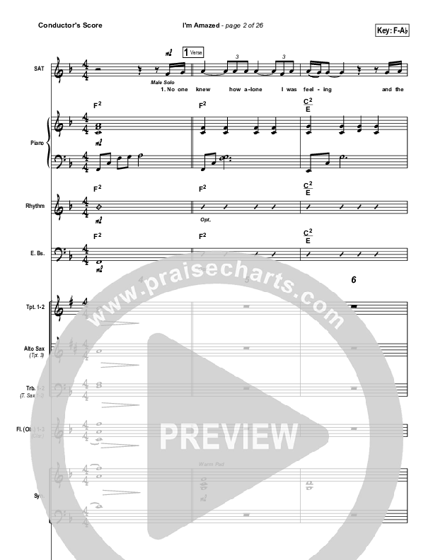 I'm Amazed Conductor's Score (The Brooklyn Tabernacle Choir)