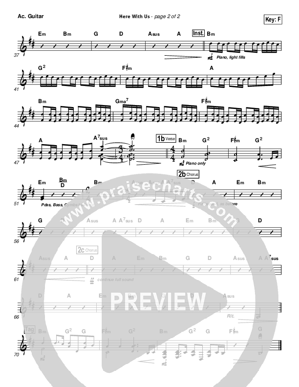 Here With Us Acoustic Guitar (Joy Williams)