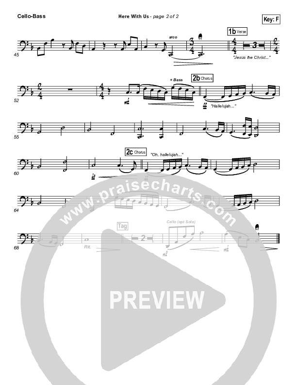 Here With Us Cello/Bass (Joy Williams)