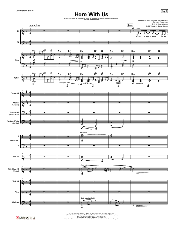 Here With Us Conductor's Score (Joy Williams)