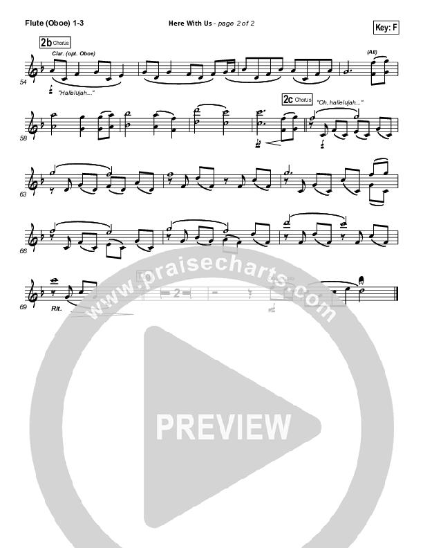 Here With Us Flute/Oboe 1/2/3 (Joy Williams)