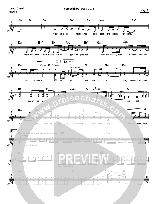 Here With Us Lead Sheet (SAT) (Joy Williams)