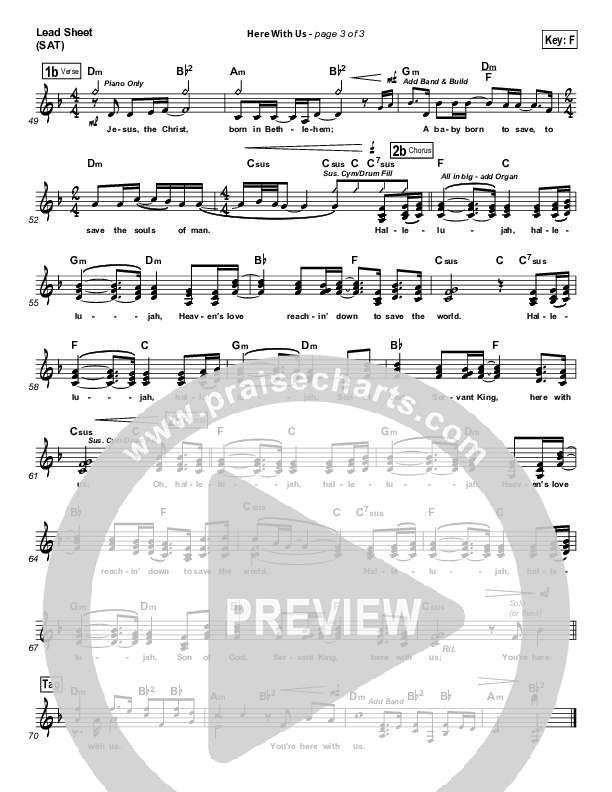 Here With Us Lead Sheet (SAT) (Joy Williams)