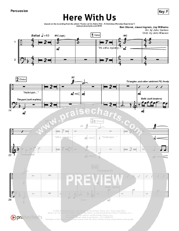 Here With Us Percussion (Joy Williams)