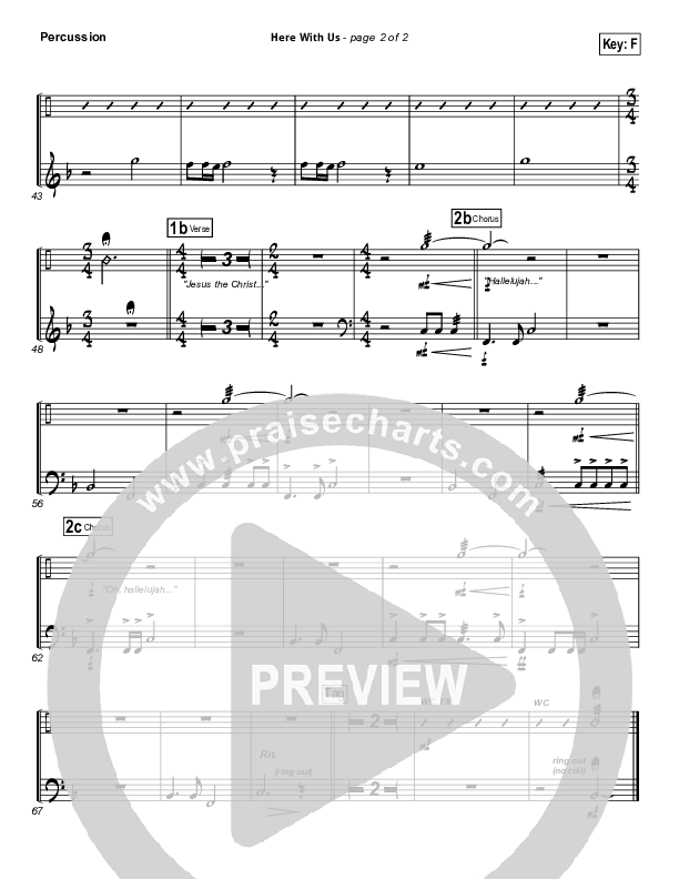 Here With Us Percussion (Joy Williams)