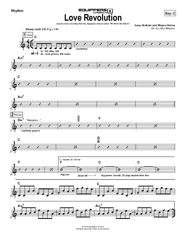Love Revolution Rhythm Chart (Equippers Church)