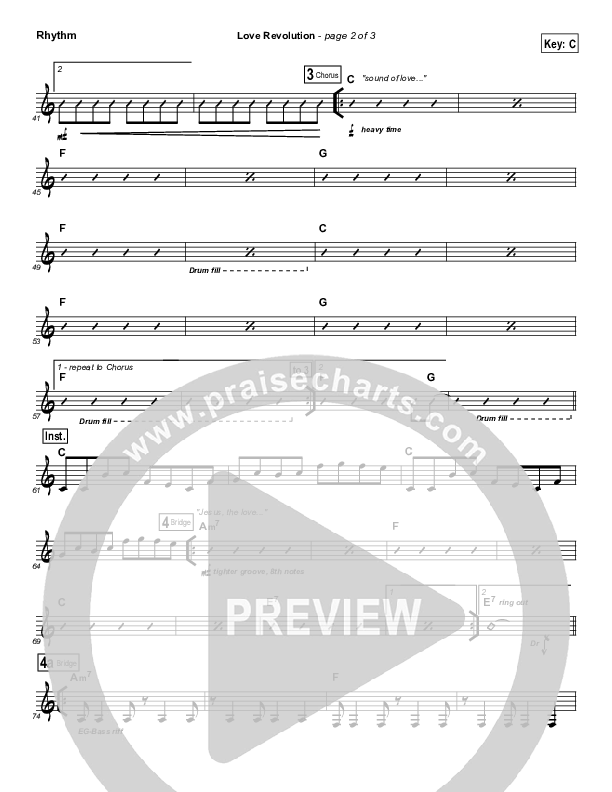 Love Revolution Rhythm Chart (Equippers Church)