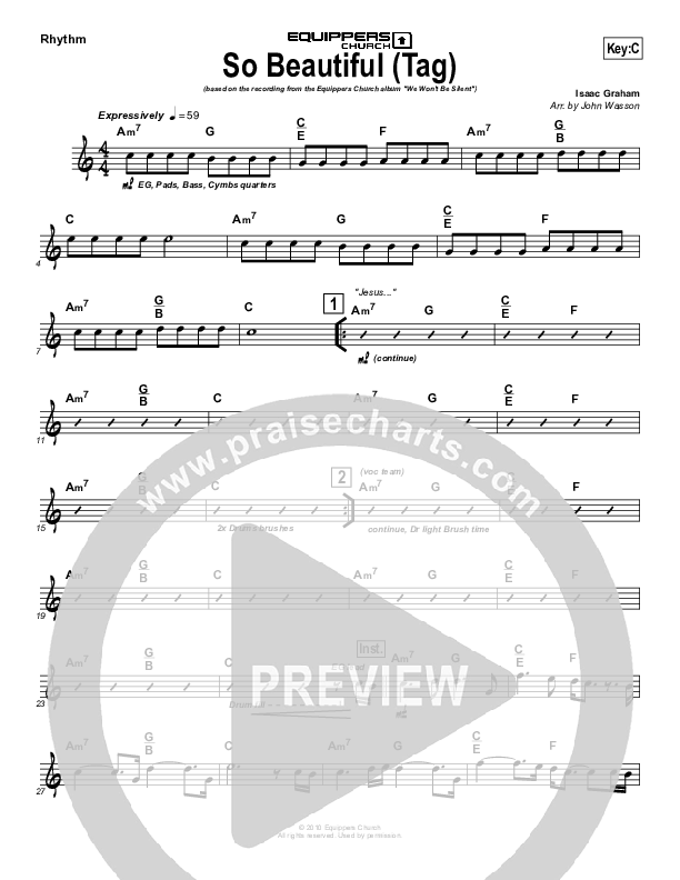 So Beautiful Rhythm Chart (Equippers Church)